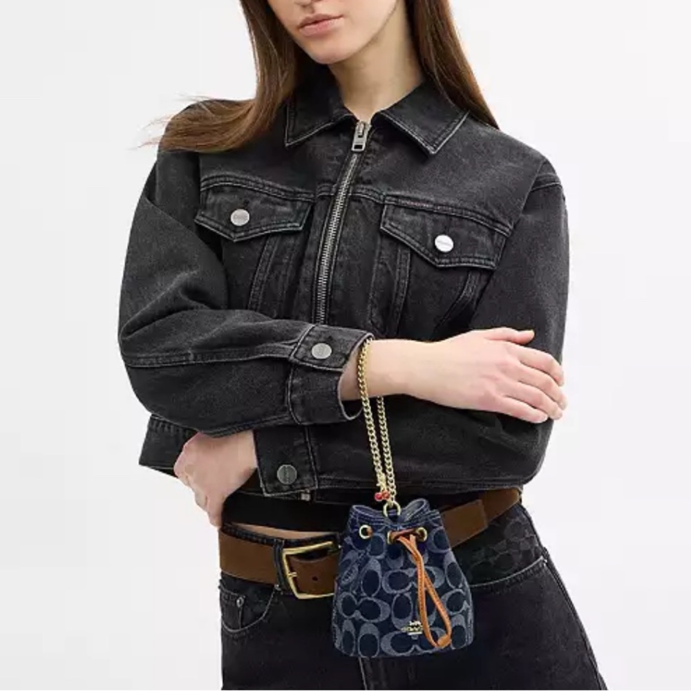 Coach Denim Drawstring wristlet New *SOLD OUT*